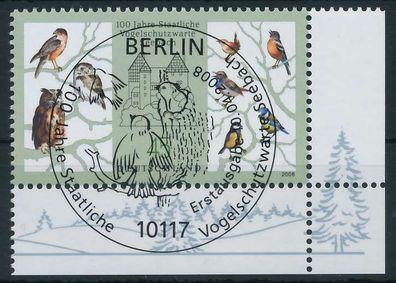 BRD BUND 2008 Nr 2661 ESST zentrisch gestempelt ECKE-URE XA20102