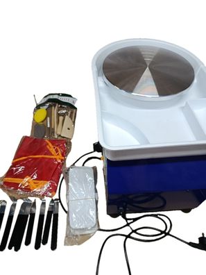 VEVOR Töpferscheibe 350 W 28 cm Keramik Drehscheibe 300 U/min mit Fußpedal Blau