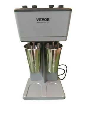 VEVOR Getränkemixer Milchshake 500W 820ml Doppelkopf 3 Stufen Edelstahl