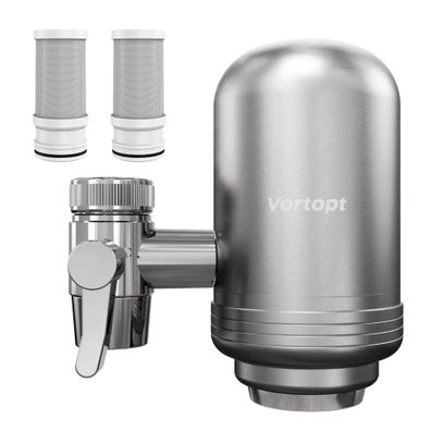 Vortopt Edelstahl Wasserfilter fér Wasserhahn 500 Gallonen Kéche Bad T2