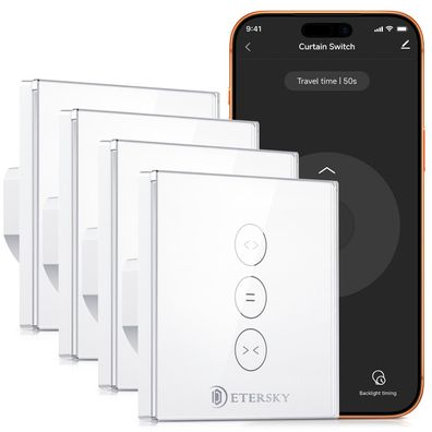 Etersky Smart Rolladenschalter WLAN Touch kompatibel mit Alexa Google Home