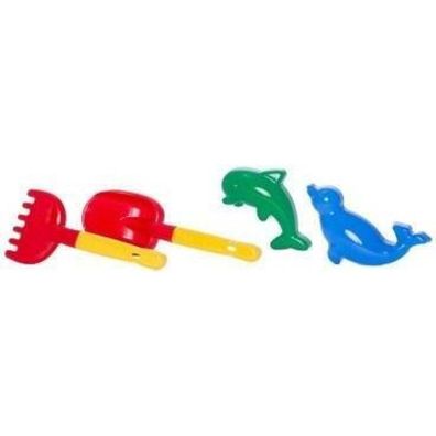 Sand Accessories 4 piece Sand Set Shovel Rake Moulds
