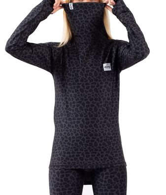 EIVY Women Funktions Longsleeve Icecold Top black leopard - Größe: S