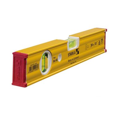 Stabila Wasserwaage Type 80 AS 30 cm Aluminium gelb ± 0,50 mm/m 19162