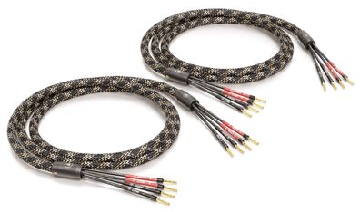 Viablue -SC-4 Silver- HighEnd Lautsprecherkabel - Bi-Amping - crimped - Cobra