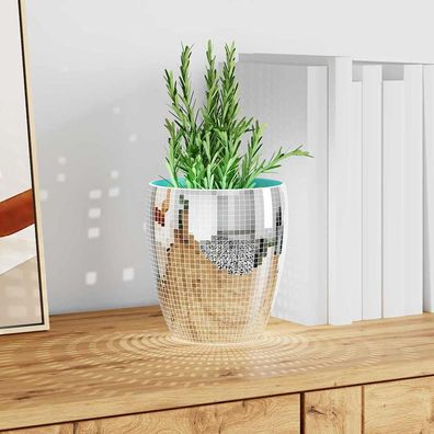vidaXL Spiegel-Mosaikfliese Geometrisch 3 pcs Silber 100 x 4 cm Glas