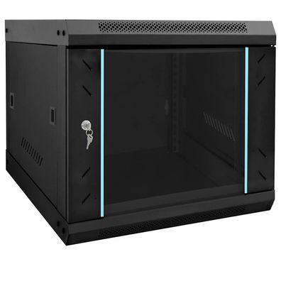 vidaXL Netzwerkschrank mit Speicher Schwarz 53 x 60 x 45 cm Stahl