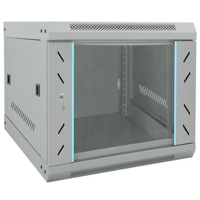 vidaXL Netzwerkschrank mit Speicher Grau 53 x 60 x 45 cm Stahl