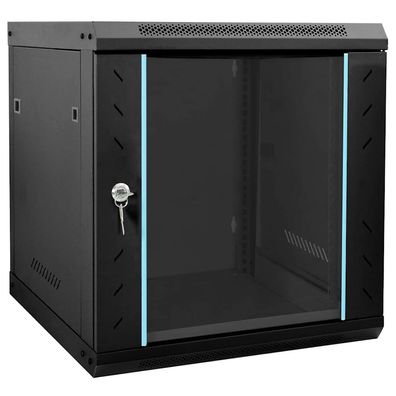 vidaXL Netzwerkschrank mit Speicher Schwarz 53 x 60 x 60 cm Stahl