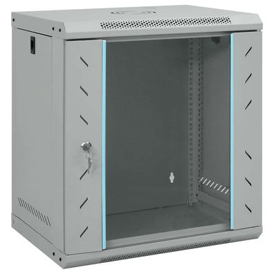 vidaXL Netzwerkschrank mit Speicher Grau 53 x 45 x 60 cm Stahl