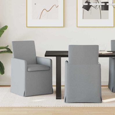 vidaXL Esszimmerstühle 2 pcs Hellgrau 57 x 67 x 95 cm Stoff