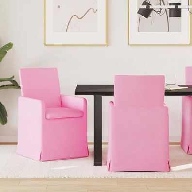 vidaXL Esszimmerstühle 2 pcs Rosa 57 x 67 x 95 cm Stoff