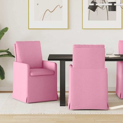 vidaXL Esszimmerstühle 2 pcs Rosa 57 x 67 x 98 cm Stoff