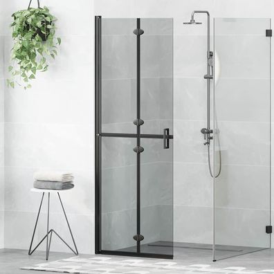 vidaXL Walk-In Duschwand Schwarz 70 x 6,5 x 190 cm