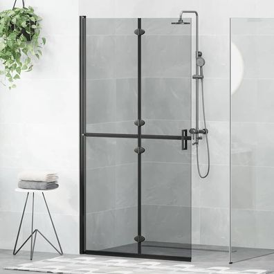 vidaXL Walk-In Duschwand Schwarz 100 x 6,5 x 190 cm