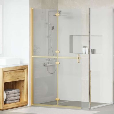 vidaXL Walk-In Duschwand Gold 110 x 6,5 x 190 cm