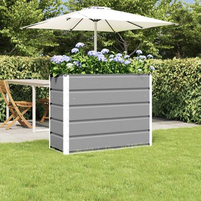 vidaXL Pflanzkübel Hellgrau 100 x 40 x 75 cm Stahl