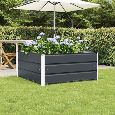 vidaXL Pflanzkübel Anthrazit 100 x 100 x 45 cm Stahl