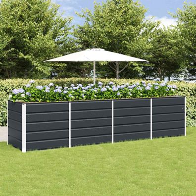 vidaXL Pflanzkübel Anthrazit 320 x 80 x 75 cm Stahl