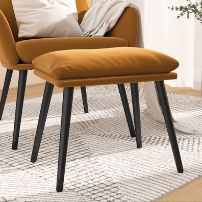 vidaXL Fußhocker Braun 45x29,5x35 cm Samt