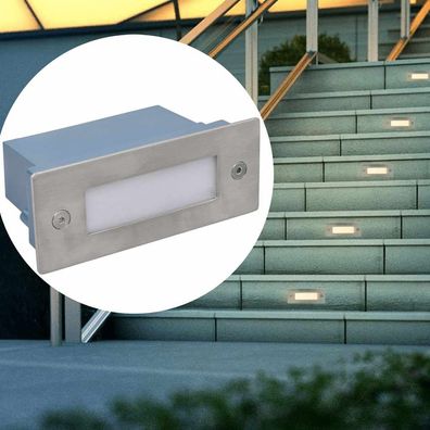 vidaXL LED-Wandeinbauleuchten für Treppen 2 Stk. 44x111x56 mm