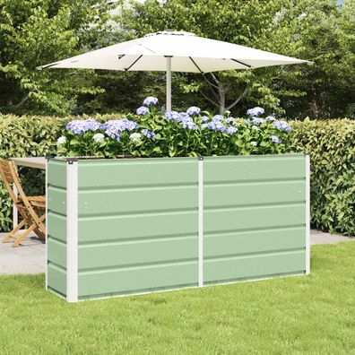 vidaXL Pflanzkübel Grün 160 x 40 x 75 cm Stahl