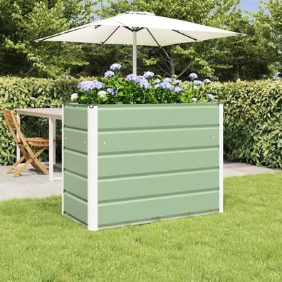 vidaXL Pflanzkübel Pastellgrün 100 x 50 x 77 cm Verzinkter Stahl