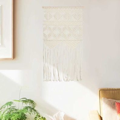 vidaXL Makramee Wandbehang 40x80 cm Baumwolle
