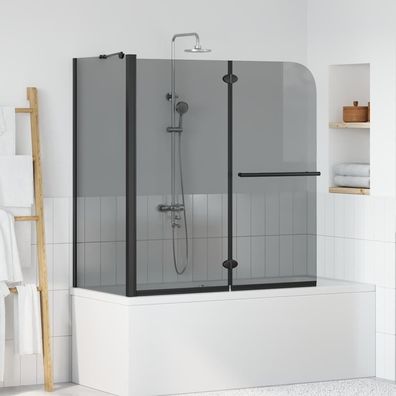 vidaXL Bi-Falt Duschumhausung Dunkel transparent 120 x 67 x 129 cm