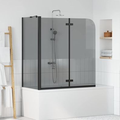 vidaXL Bad-Duschschirm Schwarz 120 x 68 x 130 cm