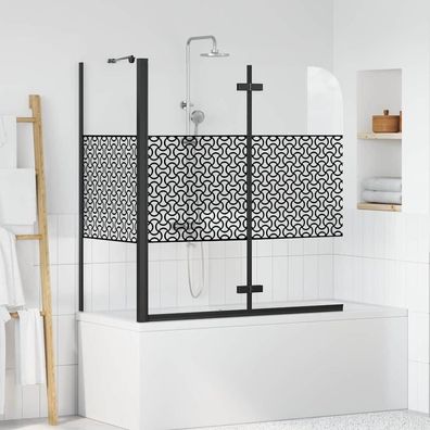 vidaXL Badabtrennung Geometrisch Schwarz 120 x 67 x 129 cm