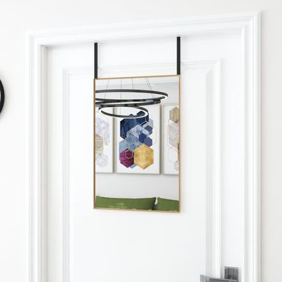 vidaXL Türspiegel Golden 40x60 cm Glas und Aluminium