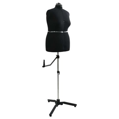 vidaXL Verstellbare Kleiderform für Damen Schwarz L Samt