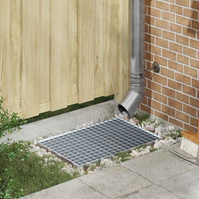 vidaXL Gitter Silber 60 x 40 x 2 cm Feuerverzinkter Stahl