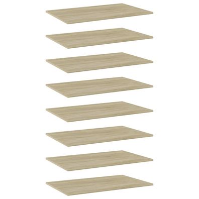 vidaXL Bücherregal-Bretter 8 Stk. Sonoma-Eiche 80x50x1,5 cm
