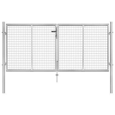 vidaXL Gartentor verzinkter Stahl 300 x 100 cm Silber