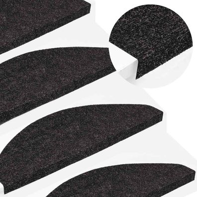 vidaXL Stufenmatten Selbstklebend 10 Stk. Anthrazit 65x22,5x3,5 cm