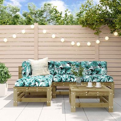 vidaXL 5-tlg. Garten-Lounge-Set Kiefernholz Imprägniert