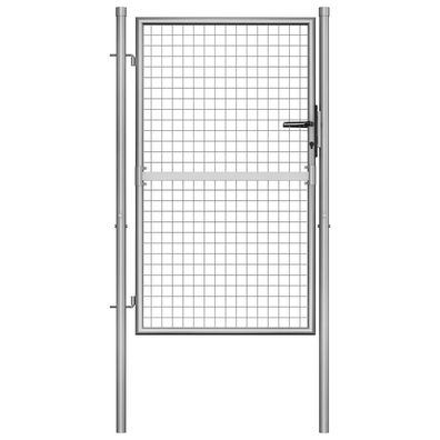 vidaXL Gartentor verzinkter Stahl 100 x 125 cm Silber