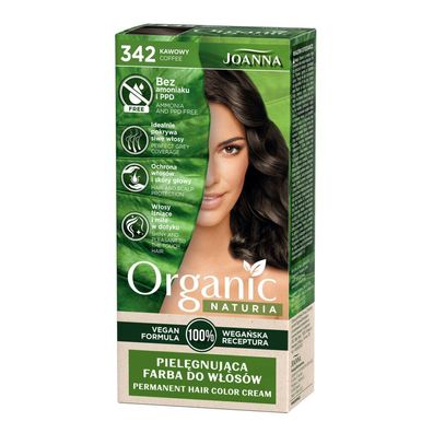 JOANNA Naturia Bio nährende Haarfarbe ohne Ammoniak und PPD 342 Kaffee