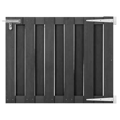 vidaXL Gartentor WPC 100 x 80 cm Grau