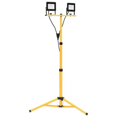 vidaXL LED-Fluter mit Stativ 2x50 W Warmweiß