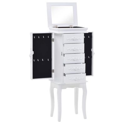 vidaXL Schmuckschrank Weiß