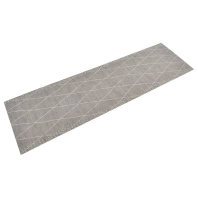 vidaXL Küchenteppich Waschbar Raute 45x150 cm Samt
