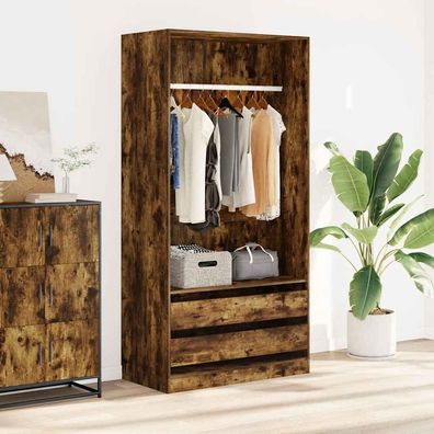 vidaXL Kleiderschrank Räuchereiche 100x50x200 cm Holzwerkstoff