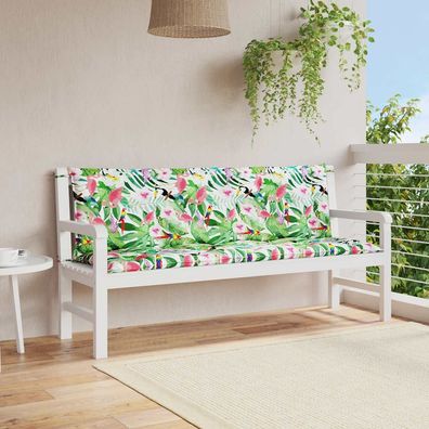 vidaXL Gartenbank-Auflagen 2 Stk. Mehrfarbig 150x50x7 cm Stoff
