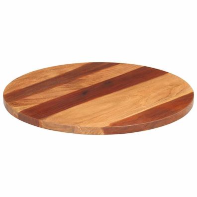 vidaXL Tischplatte Massivholz Palisander Rund 25-27 mm 60 cm