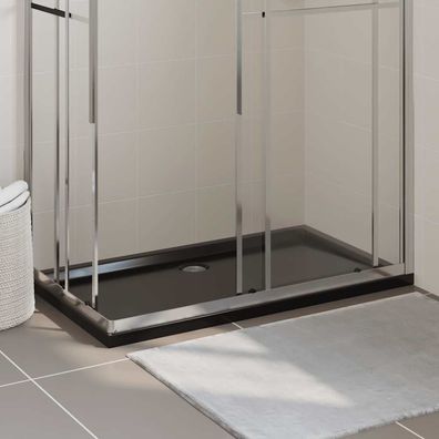 vidaXL Duschtasse ABS Rechteckig Schwarz 70x120 cm