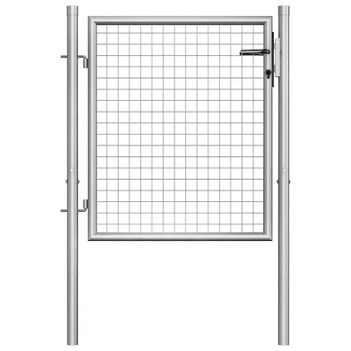 vidaXL Gartentor verzinkter Stahl 100 x 75 cm Silber