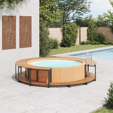 vidaXL Whirlpool-Verkleidung 273x53 cm Akazie Massivholz